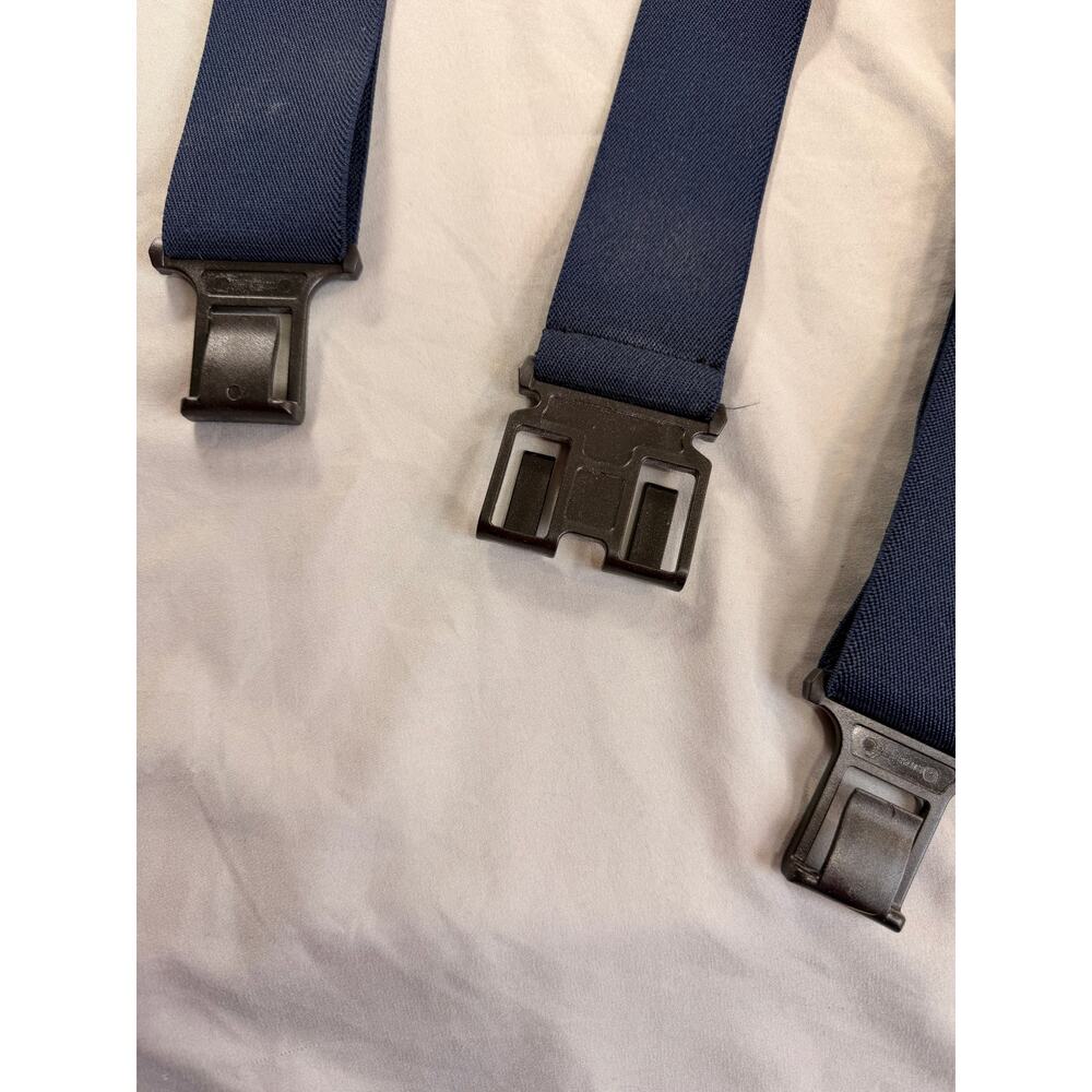 Perry Suspenders Navy Blue Belt-Hook style - Picture 3 of 3